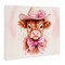 Stupell Industries Pretty In Pink Cow Canvas, design by Shawna Stewart
